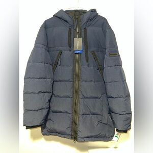 NWT MARC New York Andrew Marc Holden Hooded Down Parka Puff Jacket Coat Ink